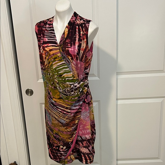 Colorful Abstract Pattern Mini Dress - Picture 2 of 10